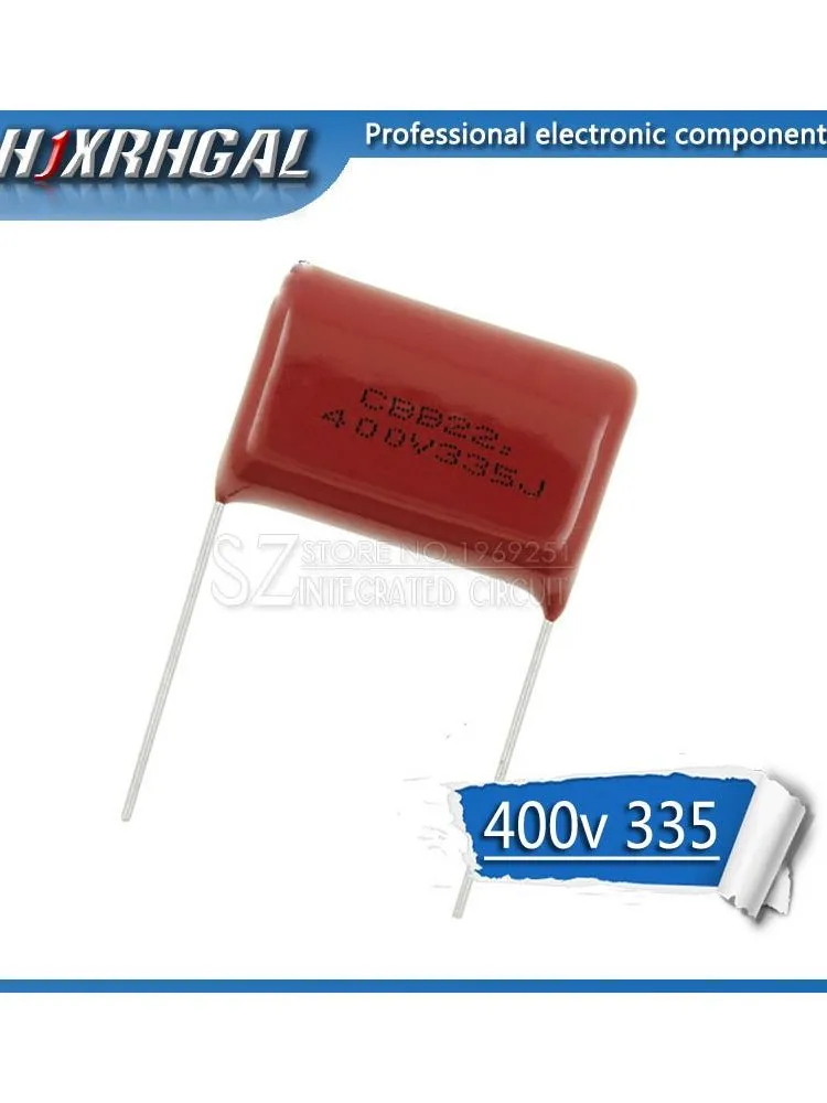 10 sztuk 400 v335j 3.3uF 25mm 400V 335 3300nf CBB kondensator folii polipropylenowej hjxrhgal — zdjęcie 2