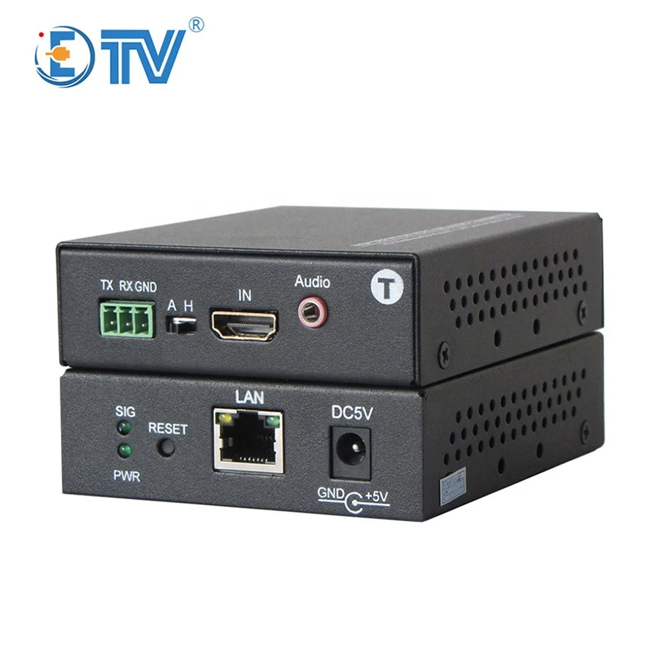 ETV RX TX HD 1080P Cat5e Cat6 Video Audio 150m Video Over Ip Extender