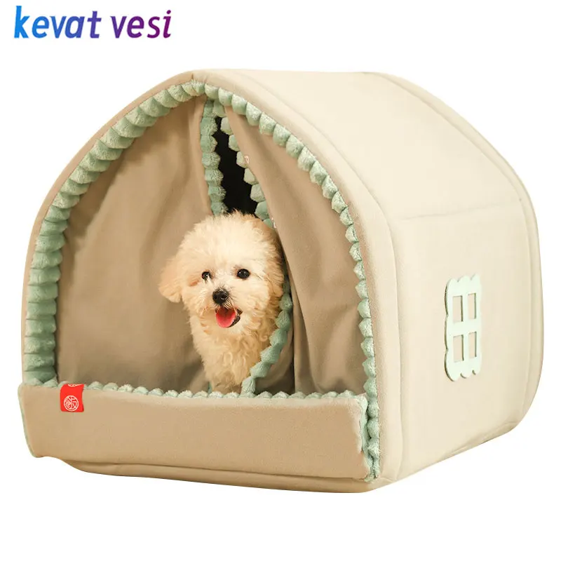 Winter Warm Dog House Windproof Removable Pet Nest for Small Medium Dogs Cats Closed Dog Kennel Puppy Kitten Tent Pet Supplies