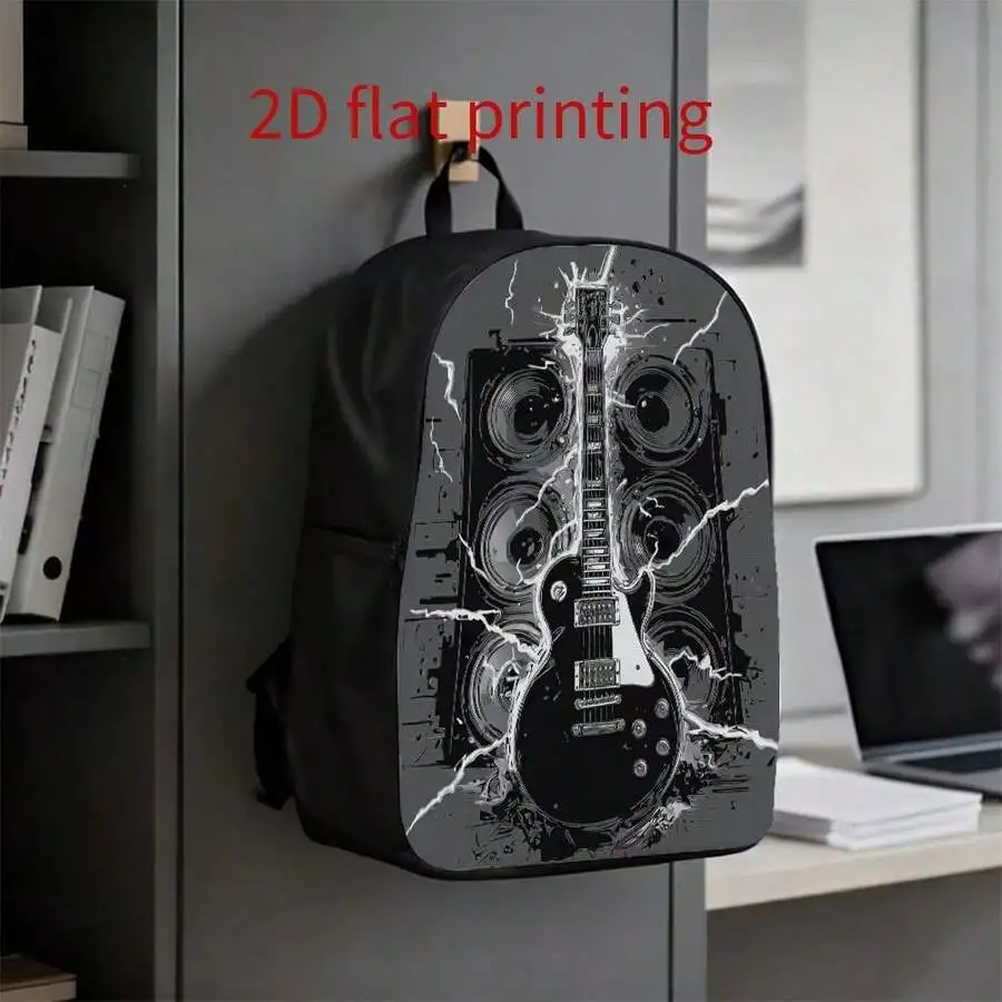 

Electric Guitar And Speakers Lightning Print Backpack For Adults