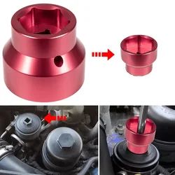 Metal Powerstroke Fuel /Oil Filter Canister Socket 6.0/6.4L Filter Caps-Socket Performances Tool for Ford 03-10 N0HF