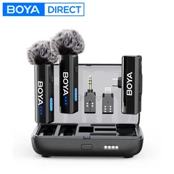 BOYA BOYALINK V2.0 Wireless Lavalier Mikrofon für iPhone Android DSLR Kameras Smartphone Gaming Video Aufnahme Streaming Vlog