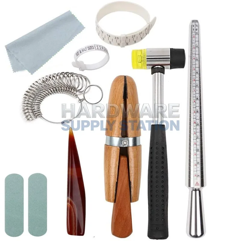 

Набор из 11 инструментов для ремонта ювелирных изделий: для измерения, формовки, полировки, многофункциональных колец, калибровки колец и их ремонта