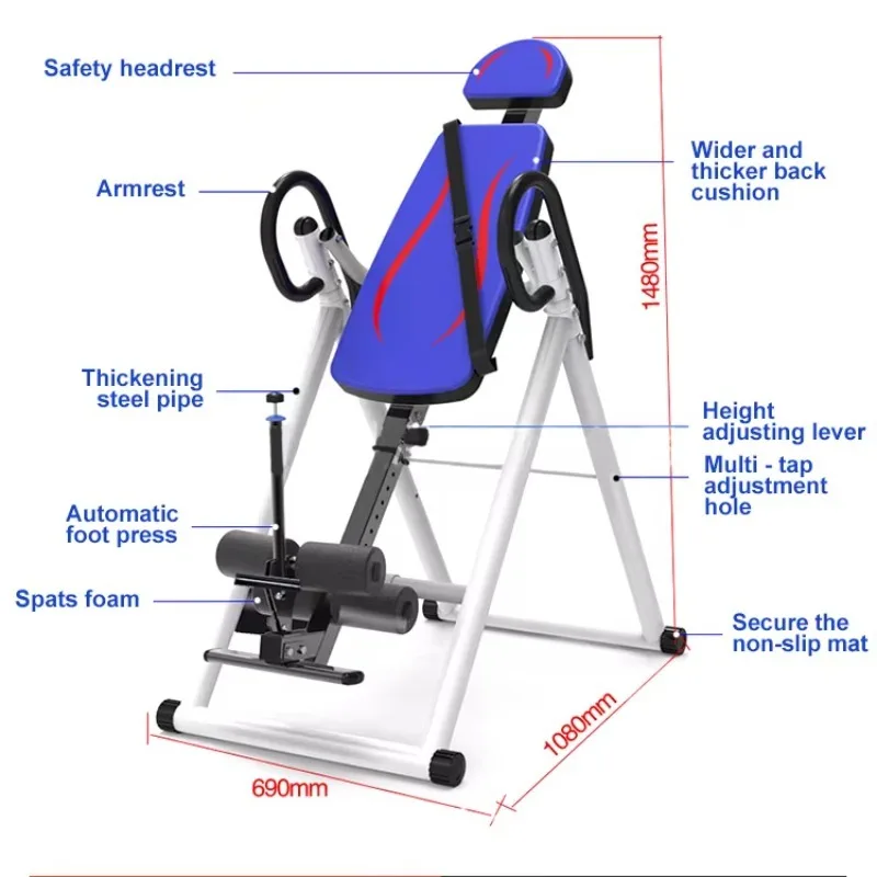 Rotate Mini Inversion Table Gravity Relief Chair Handstand Stander Daily Fitness Use