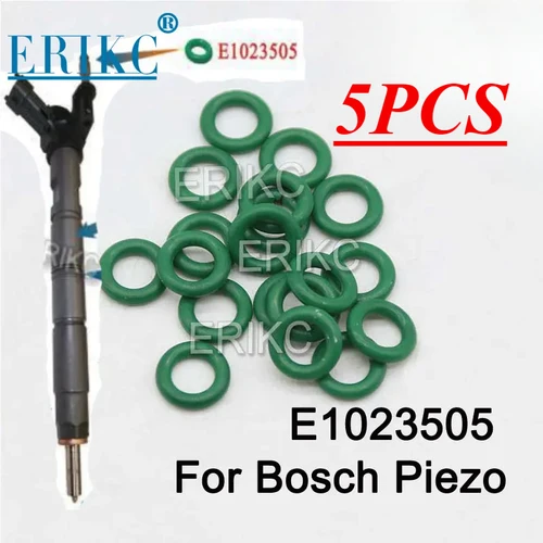 5 anillos de sellado de junta tórica E 1023505   Junta de tubo de retorno de aceite para inyector piezoeléctrico Bosch 0445115   / 0445116   Serie