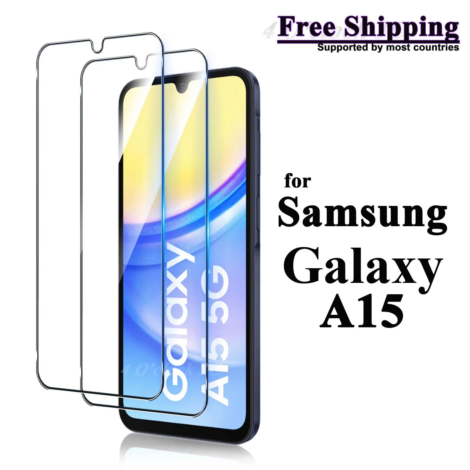 

For Samsung Galaxy A15 Tempered Glass Screen Protector Crystal HD Clear Anti Spy Peep Privacy 9H Protective Scratch Free Ship