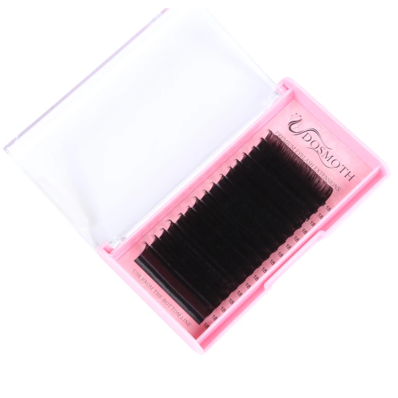 Cílios postiços individuais, 5 bandejas de comprimento 17mm 18mm, extensão de cílios extra longos, naturais