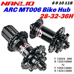 Nanlio Bicycle Hubs ARC 006 Mountain Bike Hub - NBK Bearing Aluminum Alloy Hub for 8-12 Speeds | Available in 32/28/36 Holes