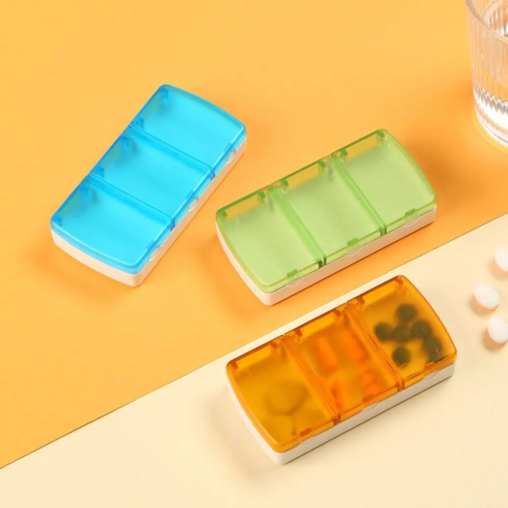 

Mini 3 Grids Medicine Box Organizer Waterproof Pill Box Creative Multifunction Tablet Splitter Travel