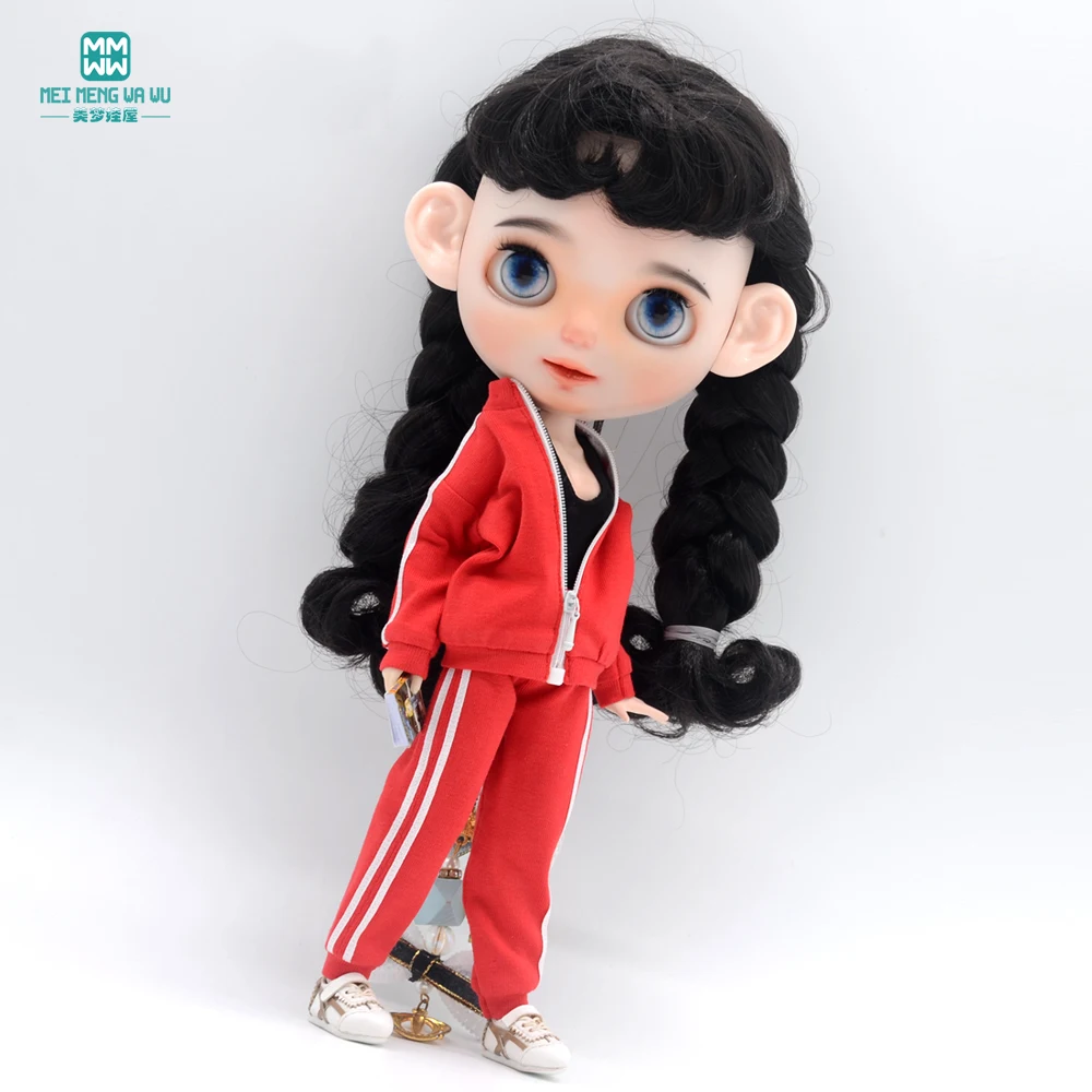 

Одежда Blyth 28 см OB22 OB24 Одежда для кукол Модная спортивная одежда белый, серый, красный, синий Игрушки Подарки