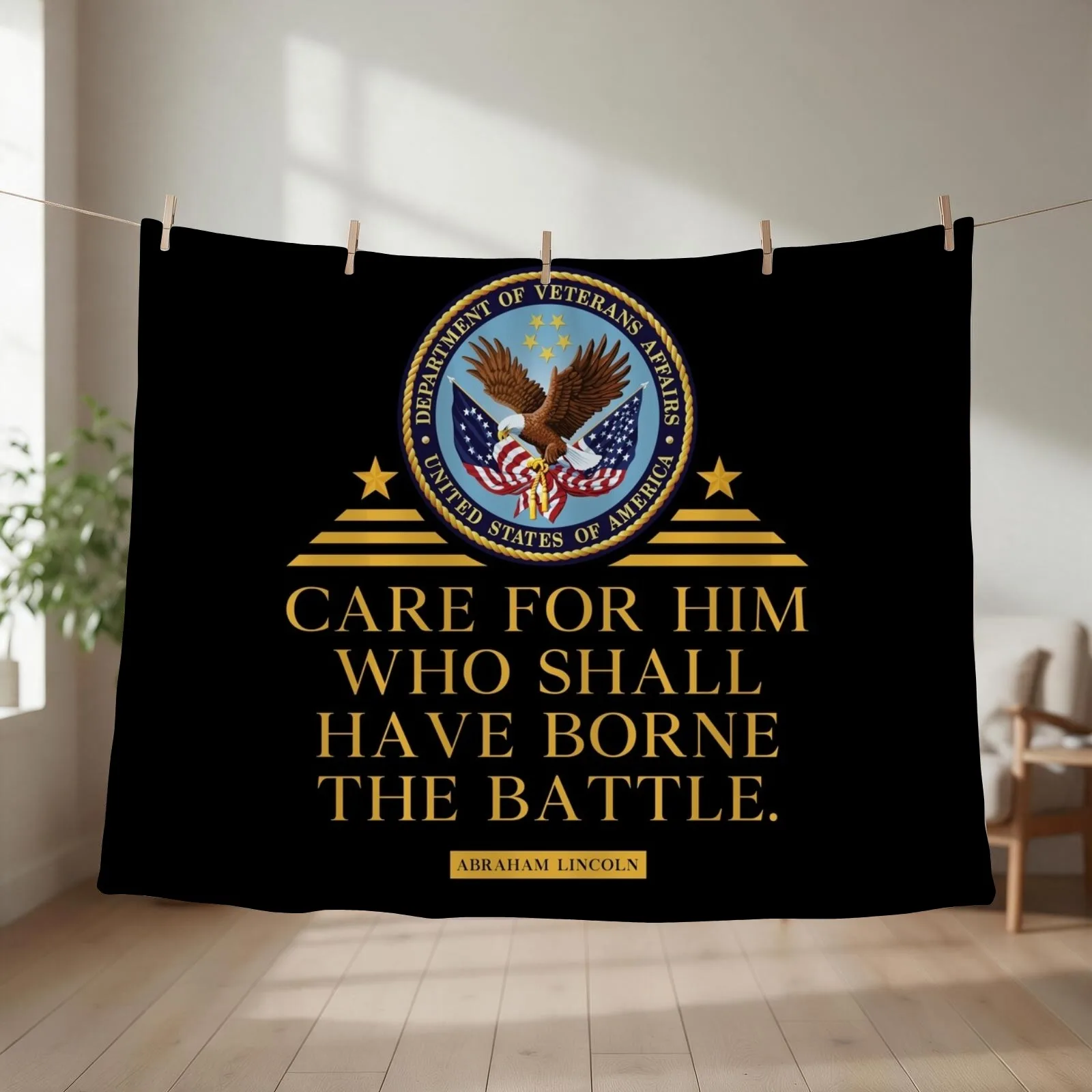 Awesome Department of veterans affairs Gift Throw Blanket couch cozy soft plush fuzzy picnic outdoor blanket