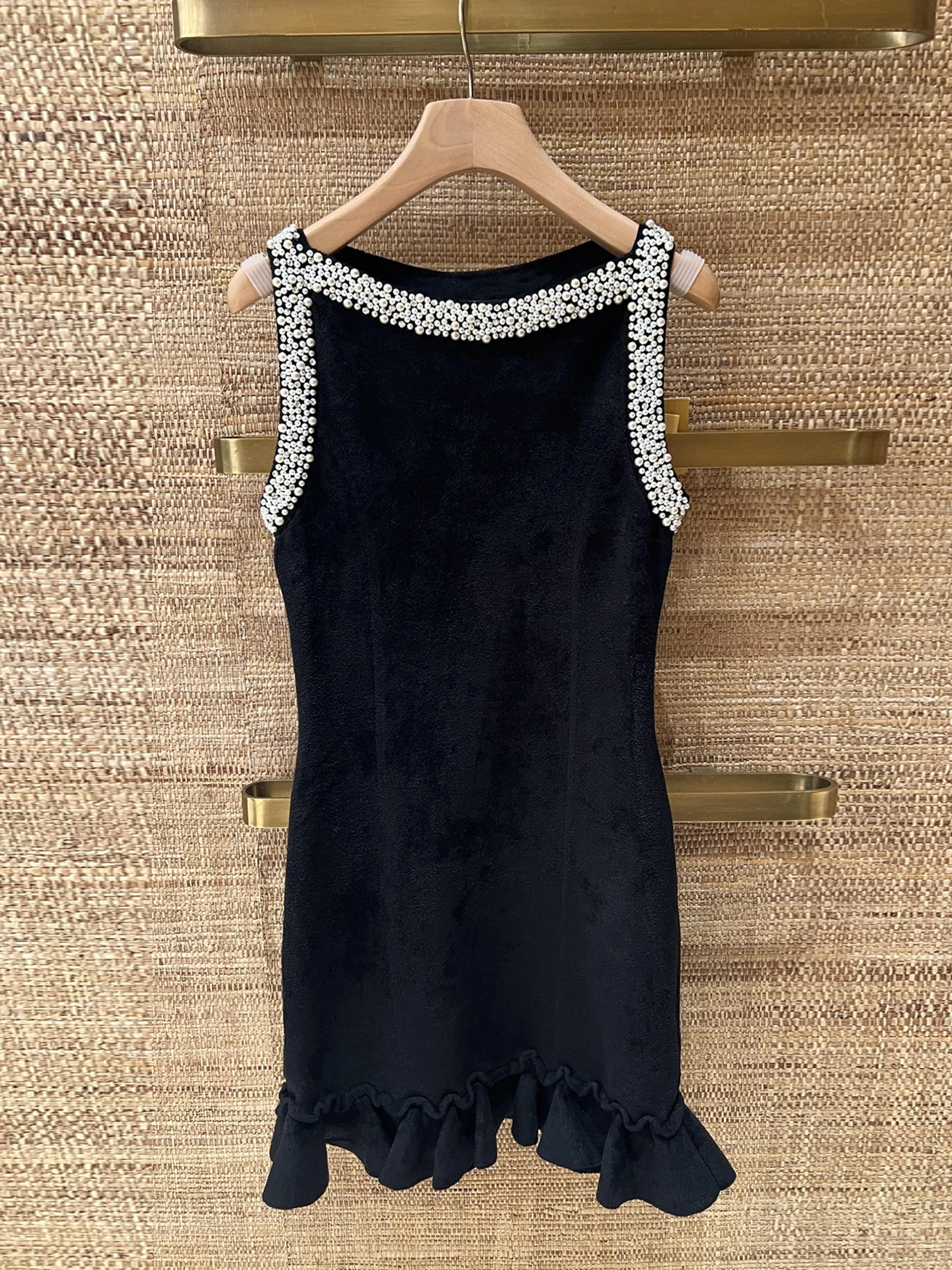 

Женский вязаный жилет S Home South Oil High End в стиле Хепберн с бисером, с завышенной талией, осенне-зимний, модный, для женщин