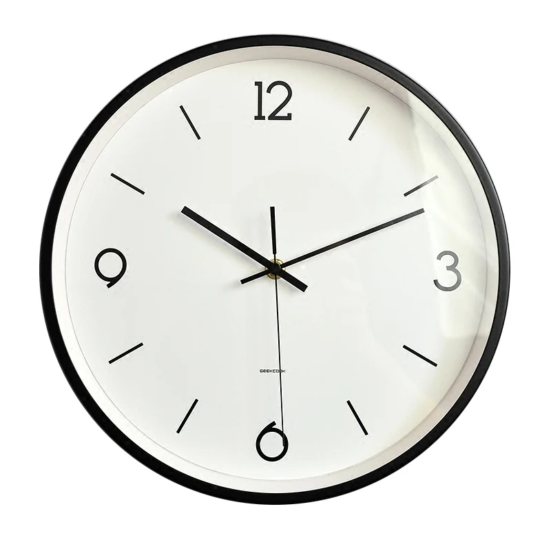 

Простые современные бесшумные настенные часы 12-дюймовые креативные кварцевые часы для спальни круглые настенные часы в скандинавском стиле для гостиной, ресторана