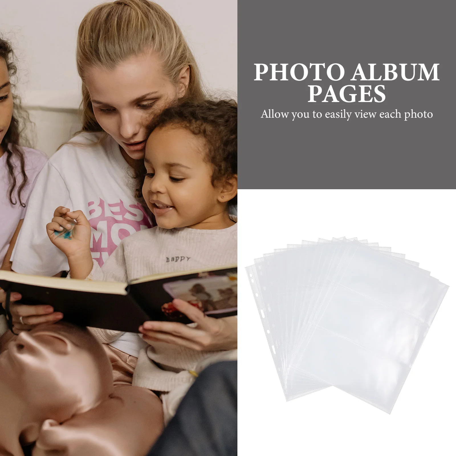 10 Pcs Banknote Book Photo Albums Cards Multi-function Tickets Holder Pages Loose Leaf Pockets Binder Sleeves