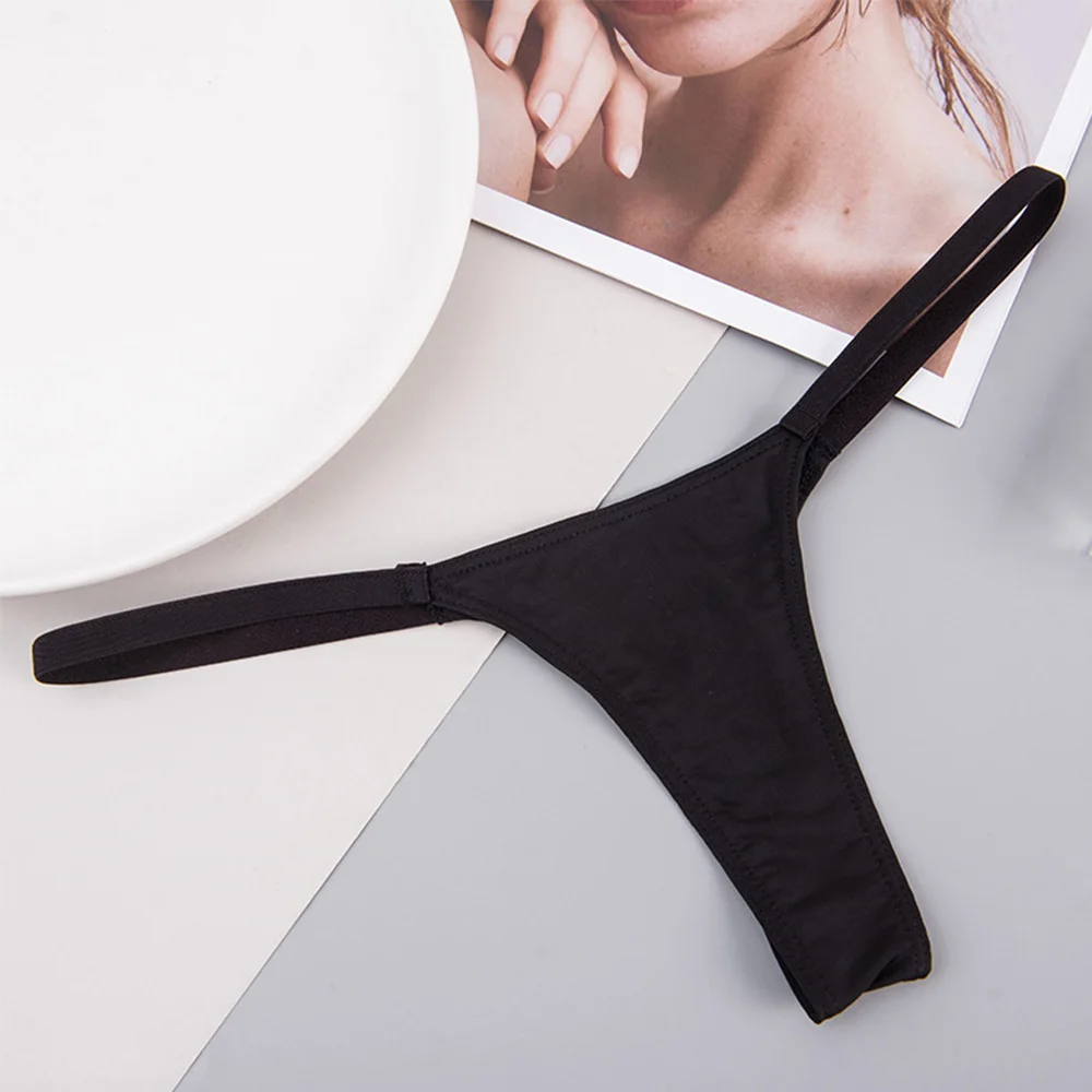 Underwear Female T-Back Elastic Low Rise Cotton Women Panties Cotton G-String Sexy Lingerie Sexy Thong