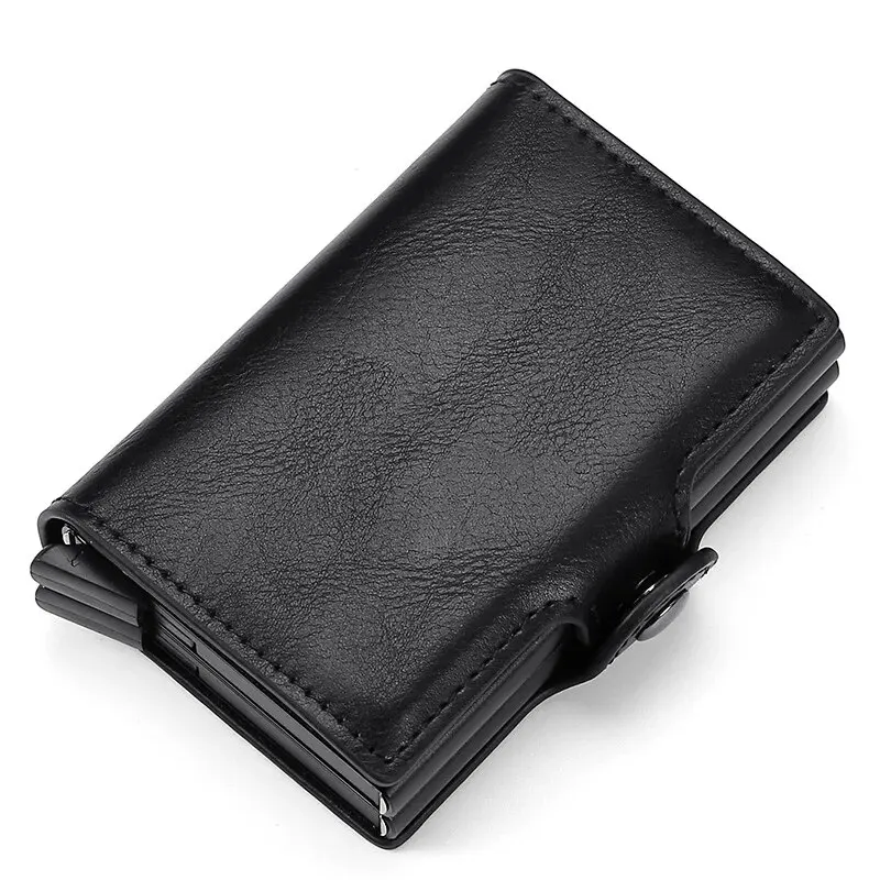 RFID Block Card Holder for Men - Durable and Sleek Front Pocket Wallet - Credit Card Wallet with Pop-up Mechanism (Carbon Fiber)