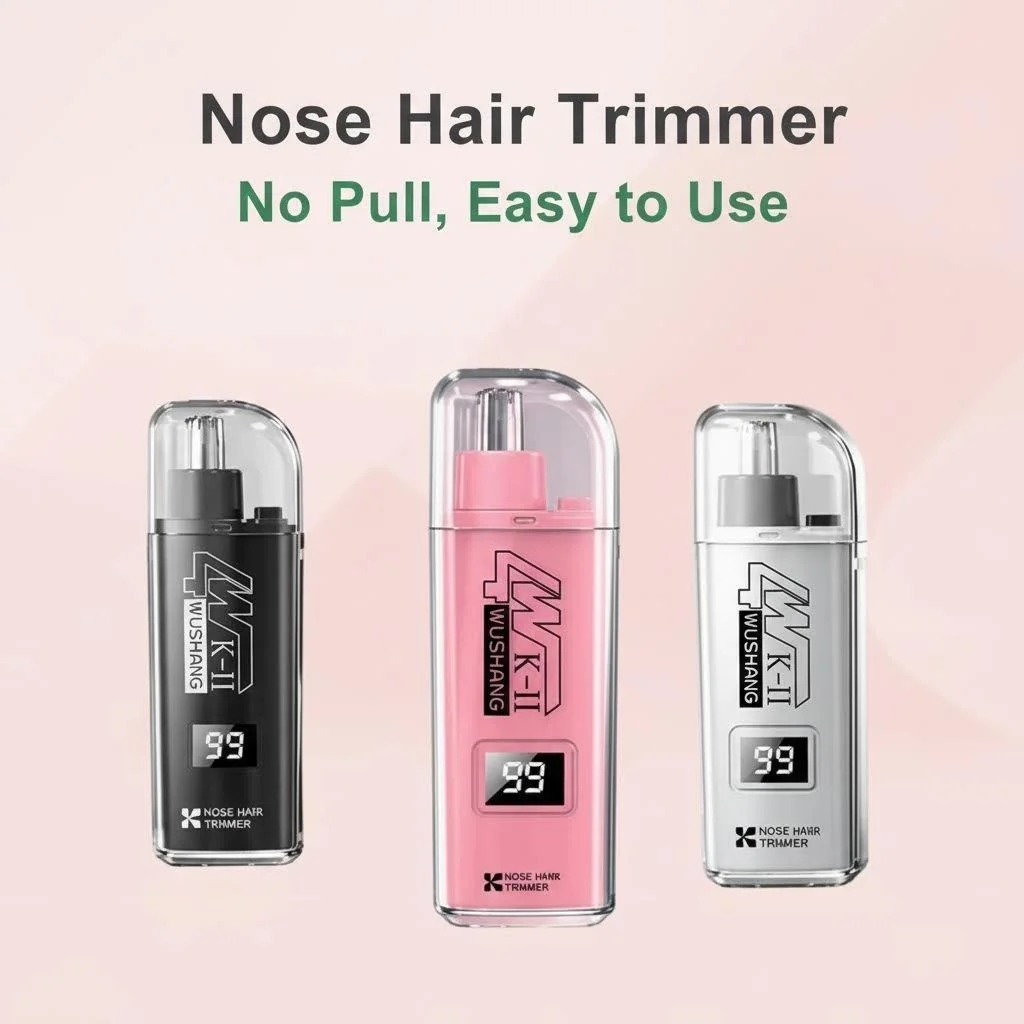 Portable Electric Nose Hair Trimmer Unisex Washable Nose Ear Hair Removal Grooming Cleaning Tool