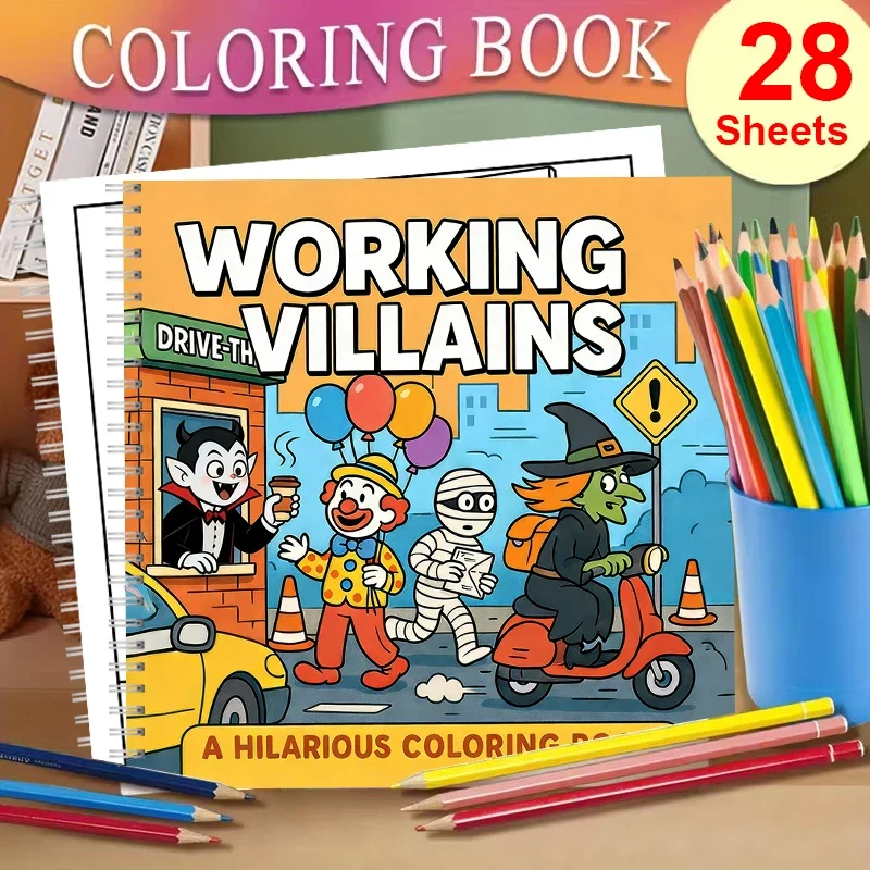 

Рабочие преступники: книжка-раскраска для взрослых | Книжка-раскраска, подарок на день рождения, школьные принадлежности, милая книжка для рисования для взрослых