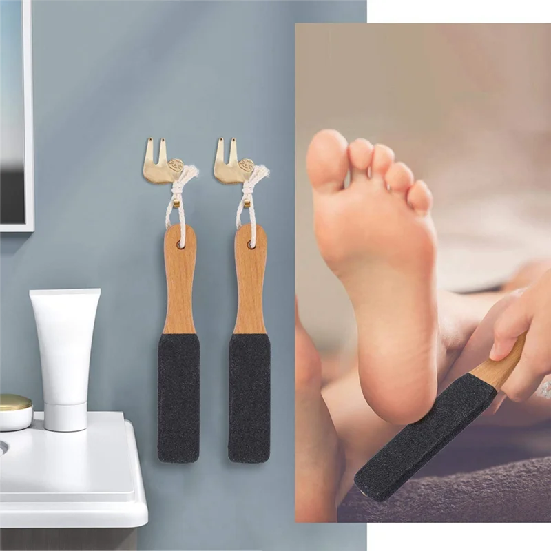 2 Buah Kikir Kaki Penghilang Kalus Parutan Tumit Gagang Kayu Penggosok Kaki Filera83x