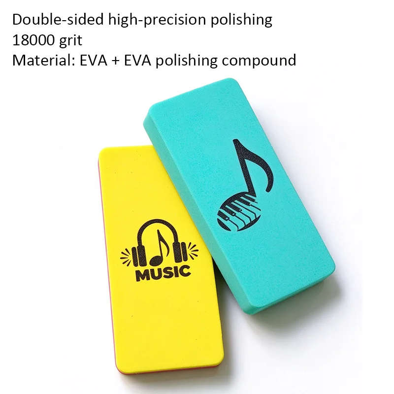 1pc Double Sided Sponge Sanding Block 18000 Grit Luthier Tool for Guitar Fret Fingerboard Woodworking Curved Surface Polishing