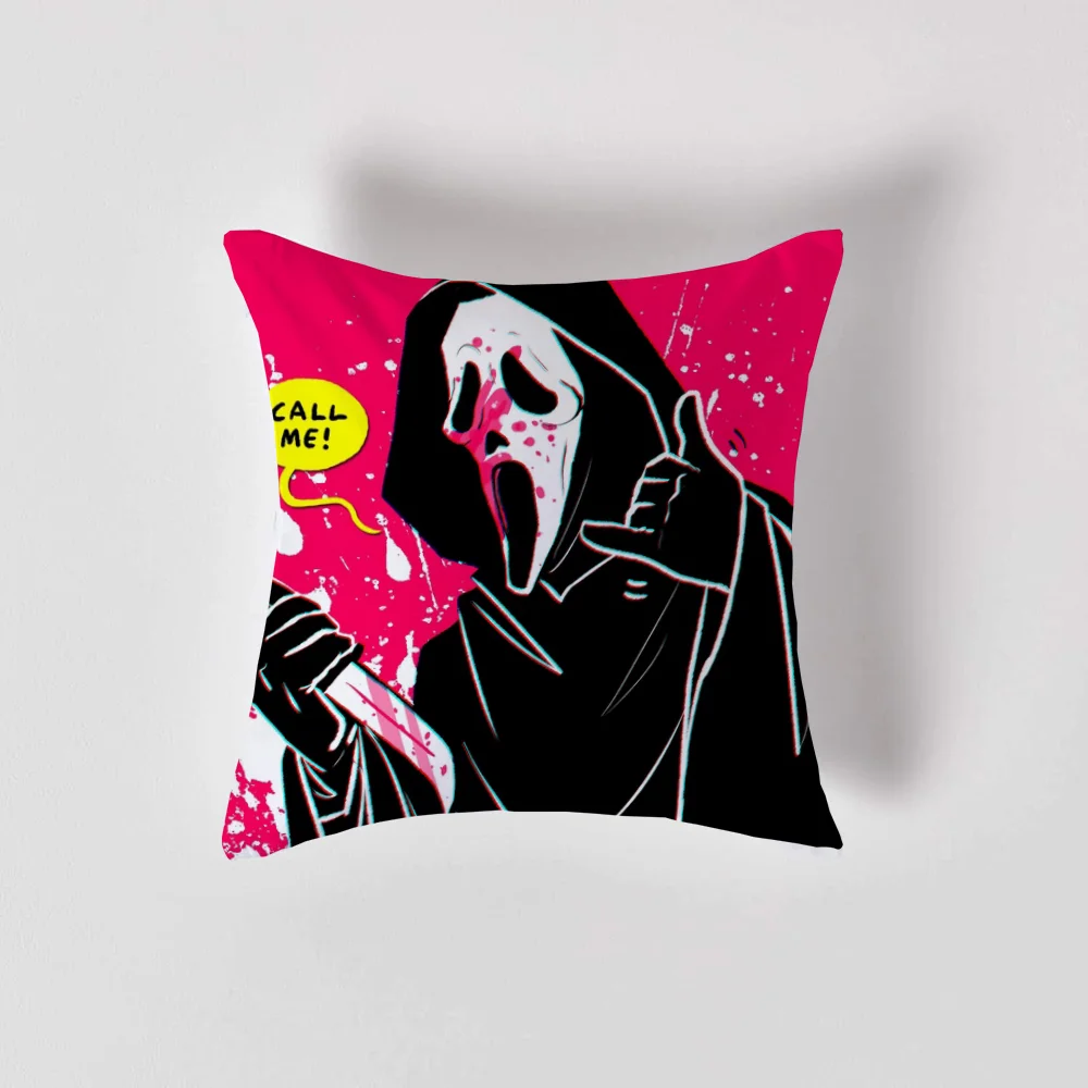 Ghostface Pillow Covers Decorative Decorative Pillows for Bed Cushion Cover Car Sofa Pillowcase Short Plush Pillows Decor Home