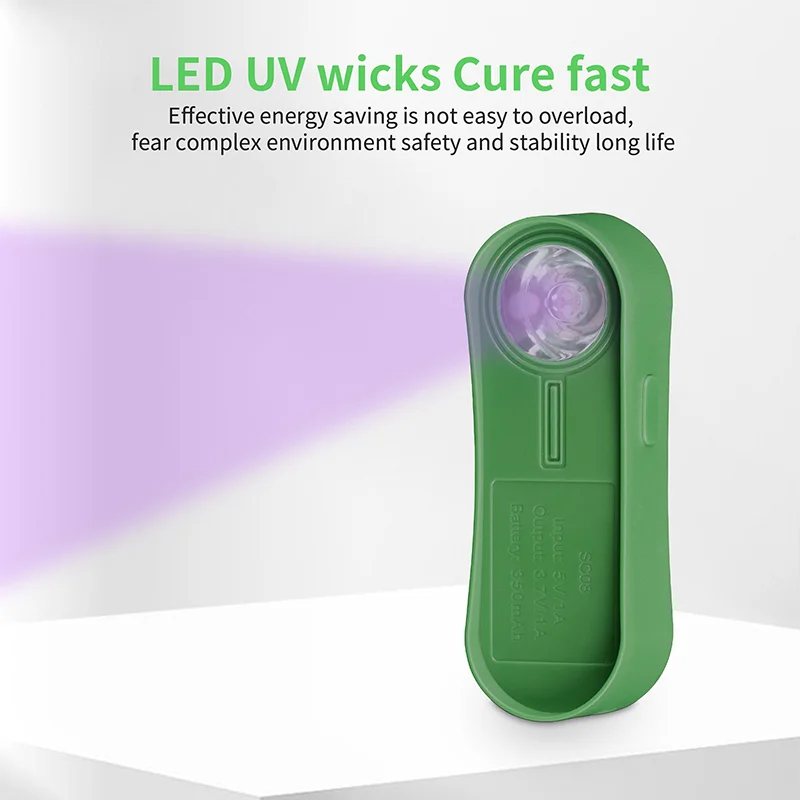 2UUL SC08 Mini Uv Curing Lamp Fastly and Efficiently Curing With High Power Built-in Battery Wireless Use for Shadowless Glue