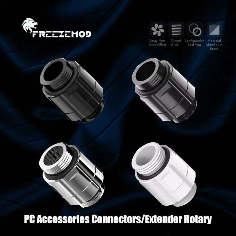 FREEZEMOD GXZDS-E3,PC Accessories Connectors/Extender Rotary G1/4 Thread 360 Degree Rotary Dual Male,Butt joint Fitting