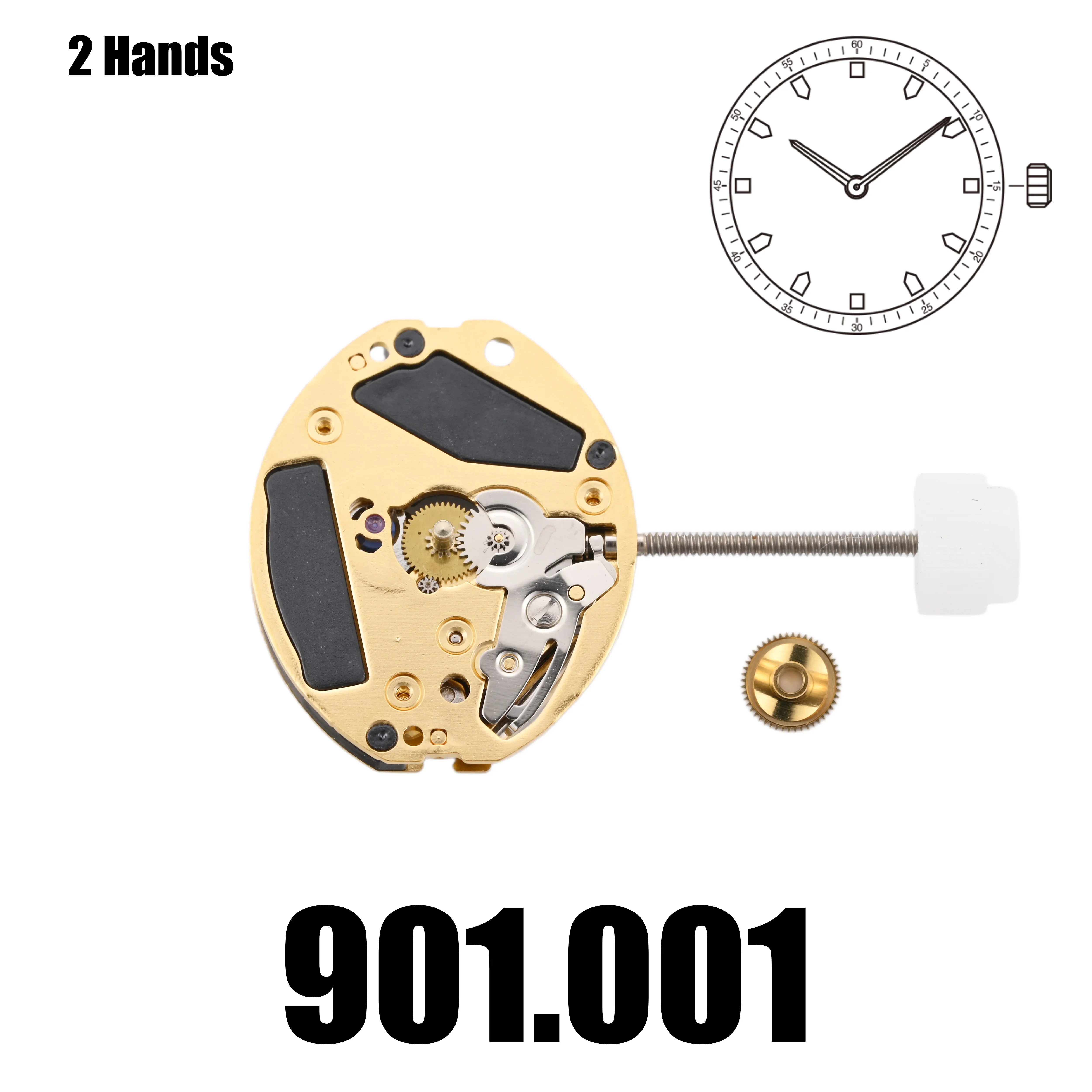 

901.001 movement New original ETA 901.001 movement watch accessories two Hands movement without battery