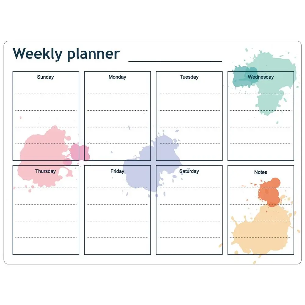 Kawaii Week Daily Planner Magnetic Planner Sticker Grocery List TO DO LIST Magnetic Fridge Sticker Whiteboard Plan Notepad Menu