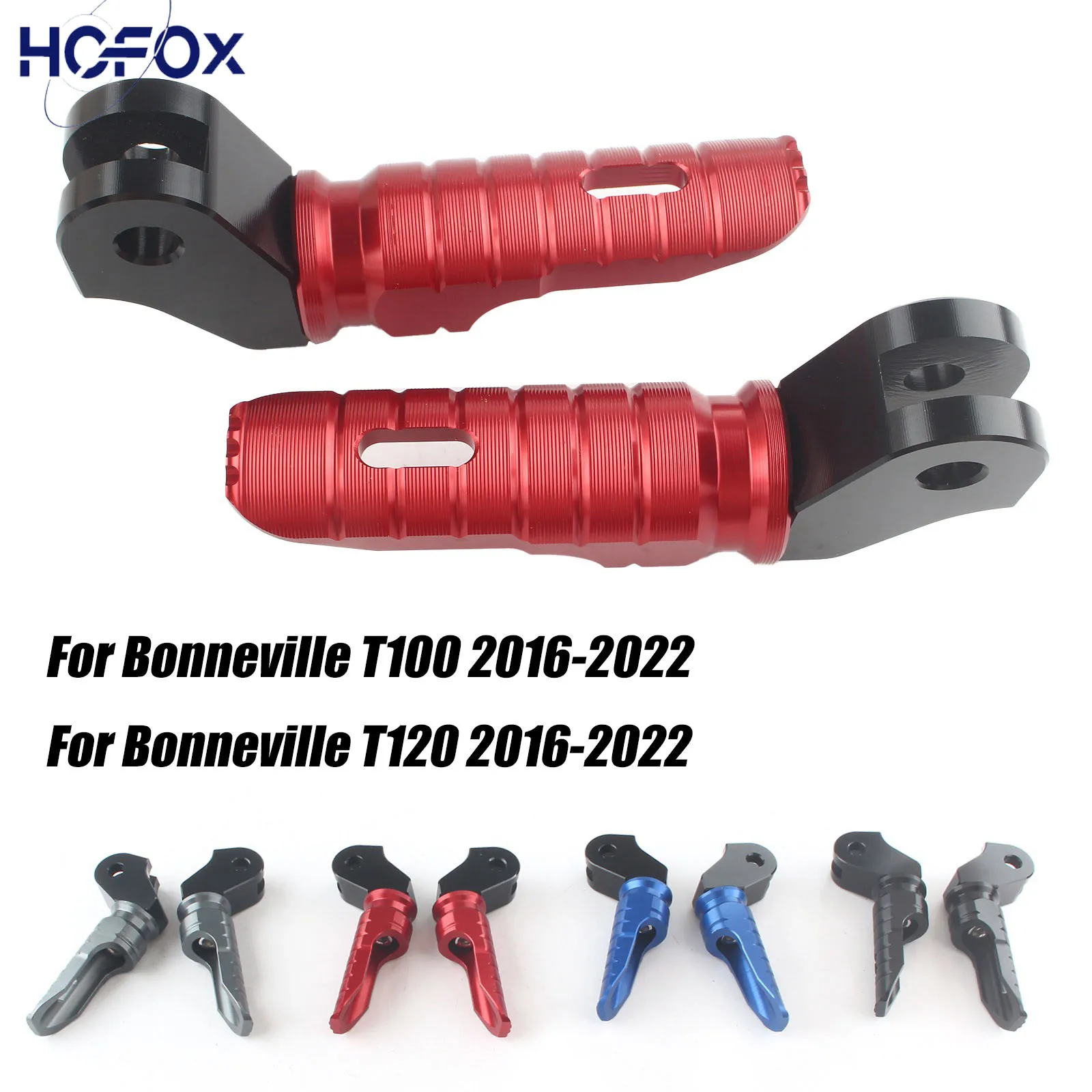

For Triumph Bonneville T100 T120 2016-2022 Front Foot Pegs Footpegs Pedal Aluminum