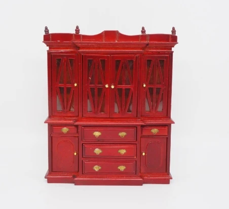 Maison de course l'inventaire en bois, meubles de bricolage, maison de jeu modèle, armoire à jouets, accessoires de maison de beurre de table, nouveau, 1:12