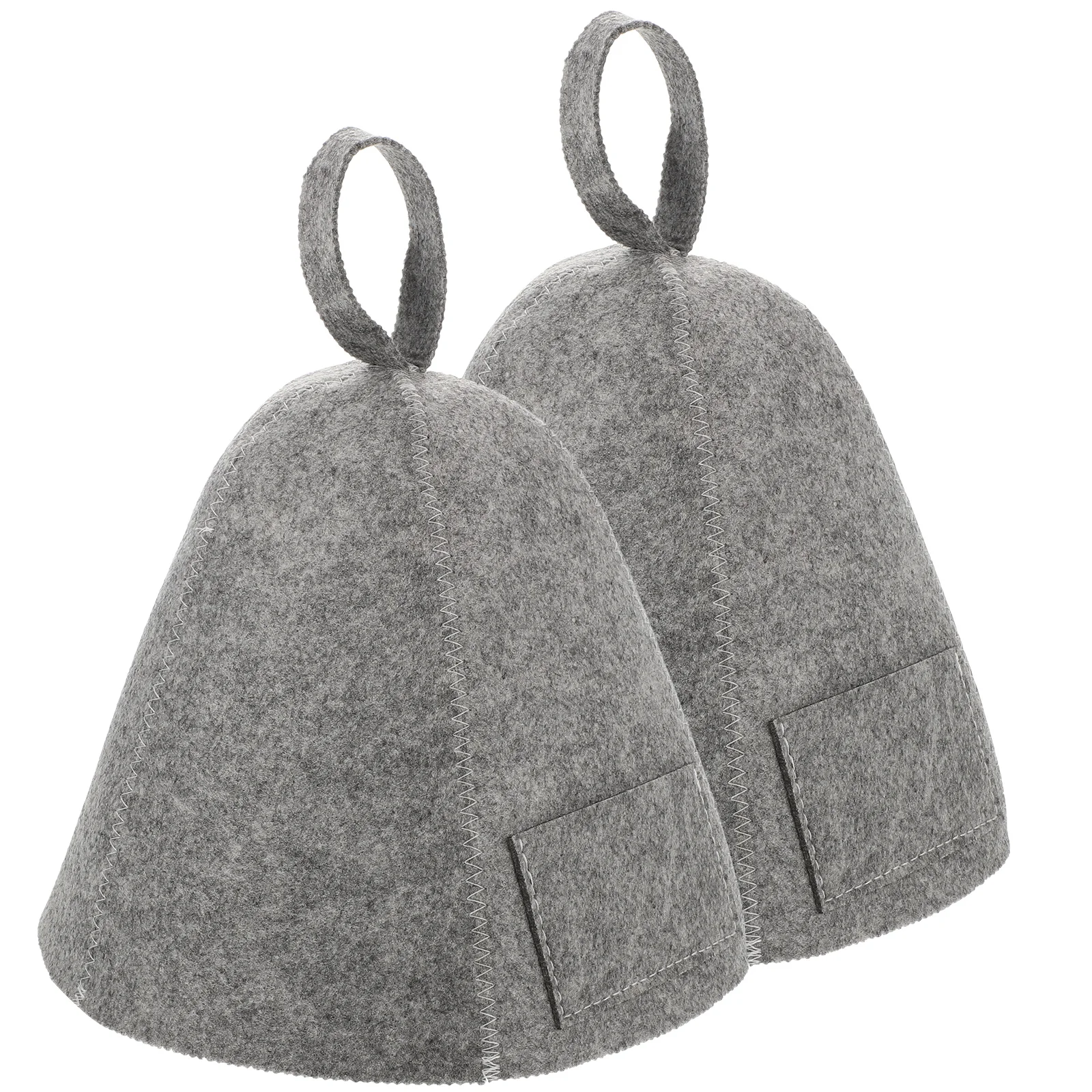 

Felt Bathing Caps for Women Grey Large Shower Hat Sauna Spa Bath Bonnet Hair Dry Cap Bathing Accessories Sauna Hat