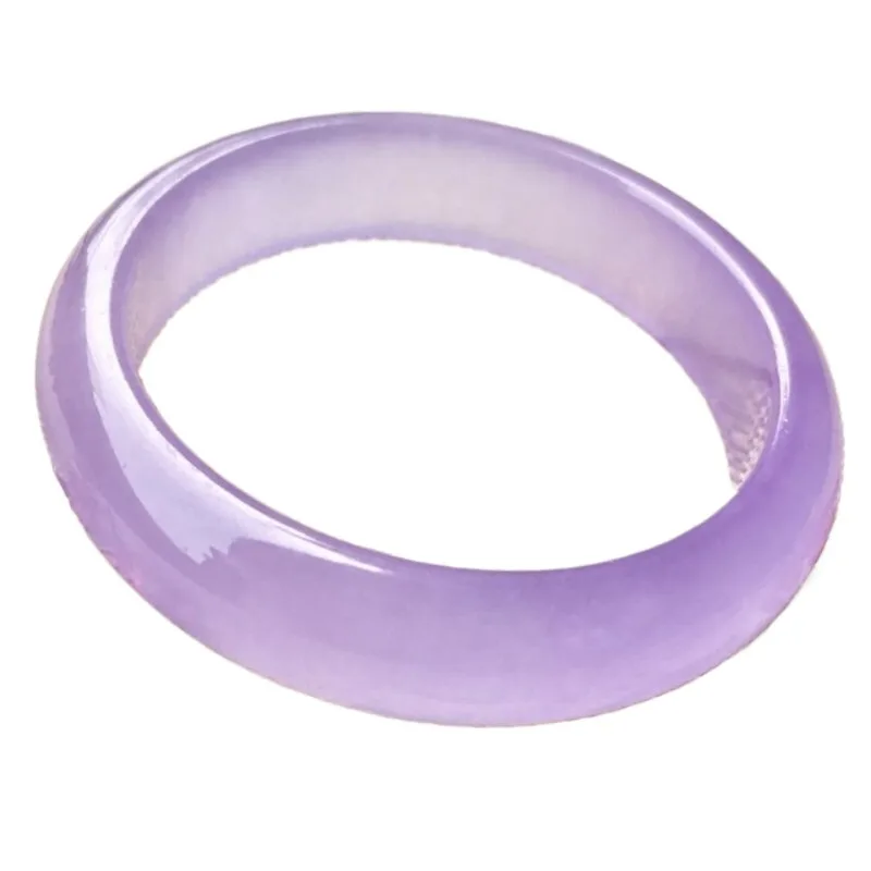 Ice Bracelet Violet Jade Bracelet Light Color Yushi Hibiscus Color Fresh Purple