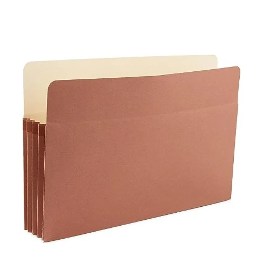 

Reinforced Expanding File Pockets Letter Size 3.5‑Inch Expansion Heavy‑Duty Brown Accordion Folders 25/Pack