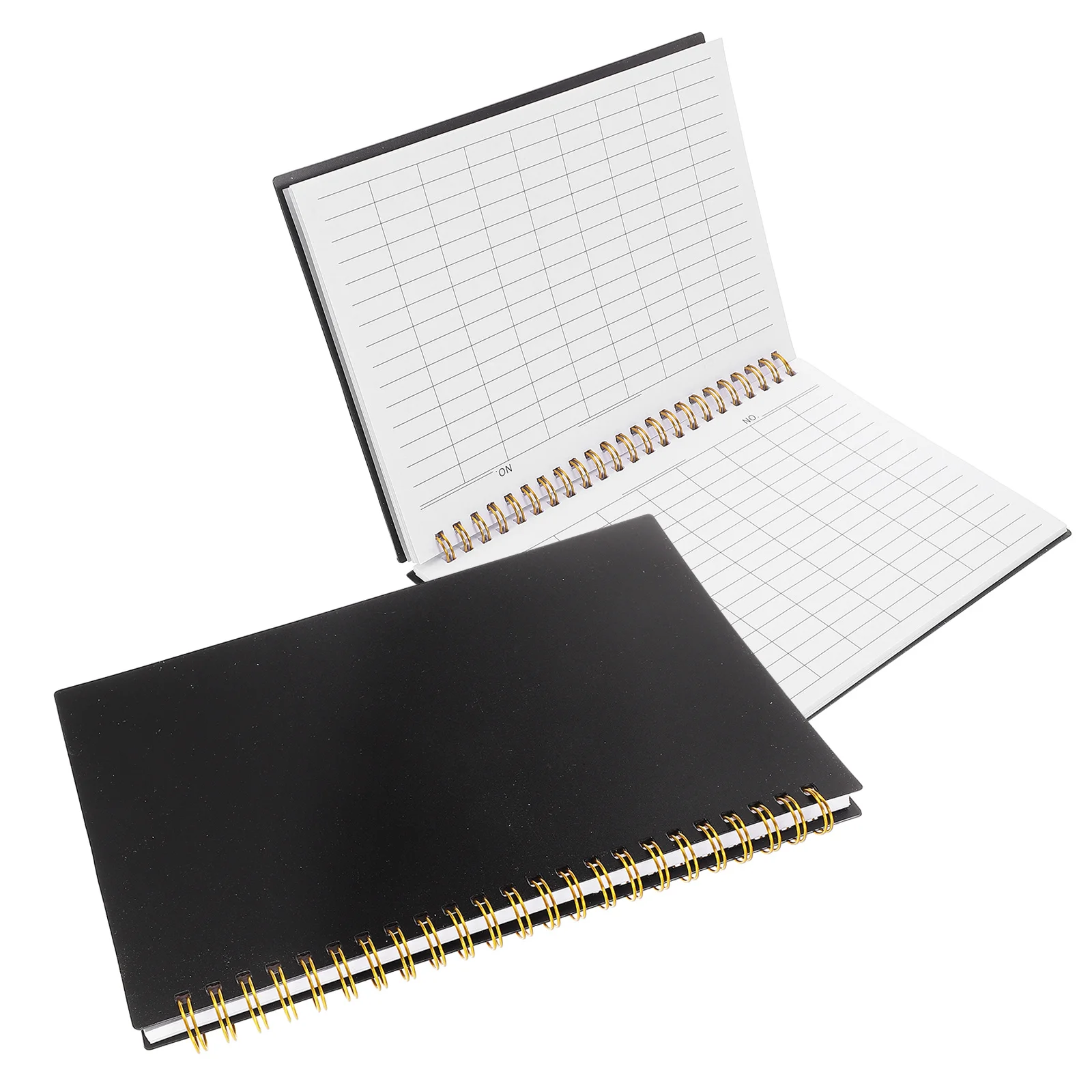 2 قطعة دفتر الأستاذ 60 ورقة دفتر شبكة فارغة للمحاسبة الإدارة المالية جرد سجل حفظ دوامة ملزمة #6