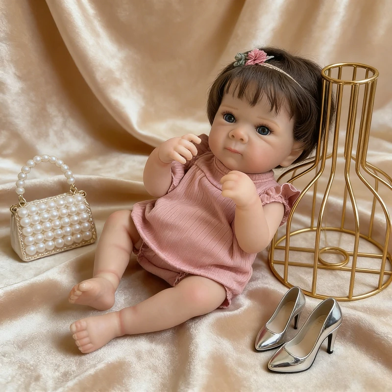 

Кукла реборн девочка Бетти, 45 см, полностью виниловое тело, с голубыми глазами, игрушка-подарок