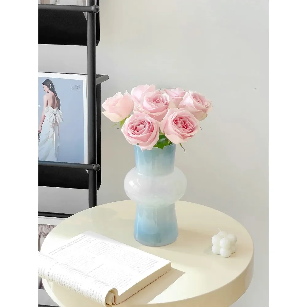 Retro Medieval Glass Vase Simulation Flower Hydroponics Flower Home Ornament Desktop Decoration Cute Flower Pot