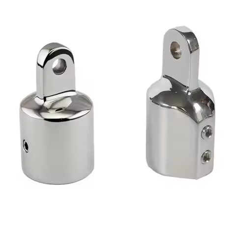 1PC Boat Bimini Top Fitting Deck Hinge Slide Cap 22mm25mm Pipe Eye End Cap External Eye End Canopy Tube Boat Accessories