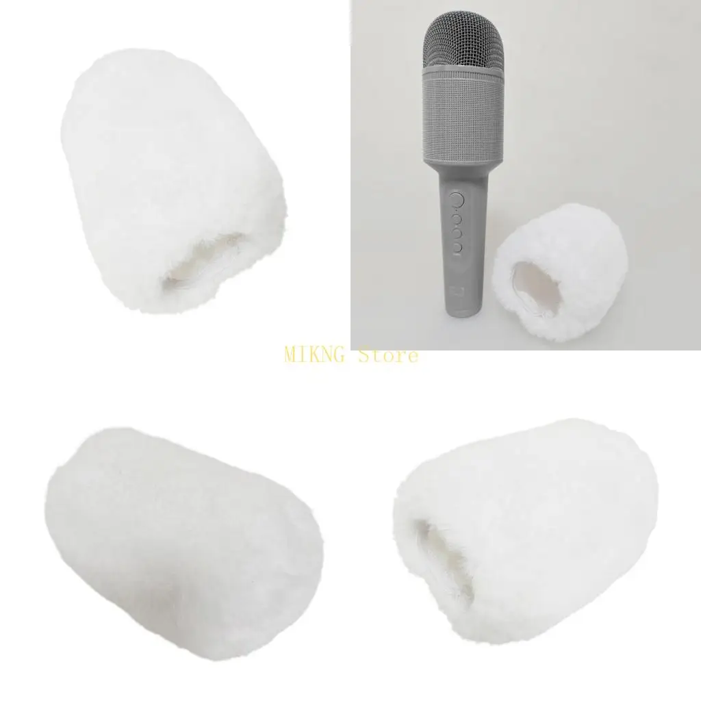 Babrillero viento espirel fídrico artificial suave para micrófonos MC8 Cover a prueba viento Mejora las experiencias