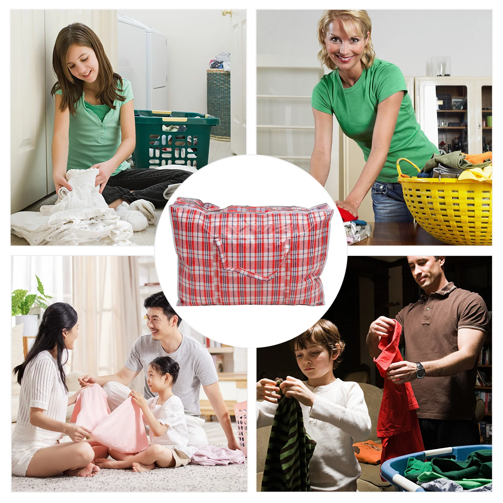 2 قطعة أكياس المعزي قسط النسيج حقيبة تخزين اللحاف المحمولة قابلة للطي مع سحاب للملابس البطانيات الوسائد المنزلية تتحرك