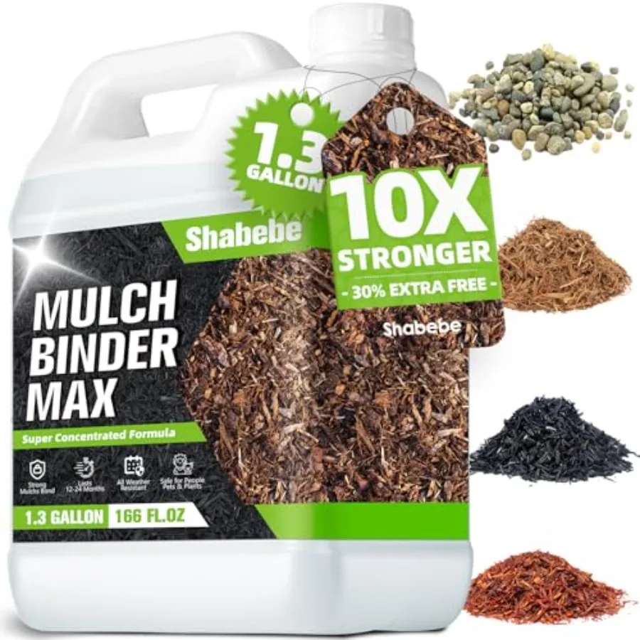 

Rock and Mulch Binder 166OZ, Ultra-Stick Rock Glue for Landscaping, Gravel Binder Non-Toxic Rubber Mulch Lock Adhesive, Heavy R
