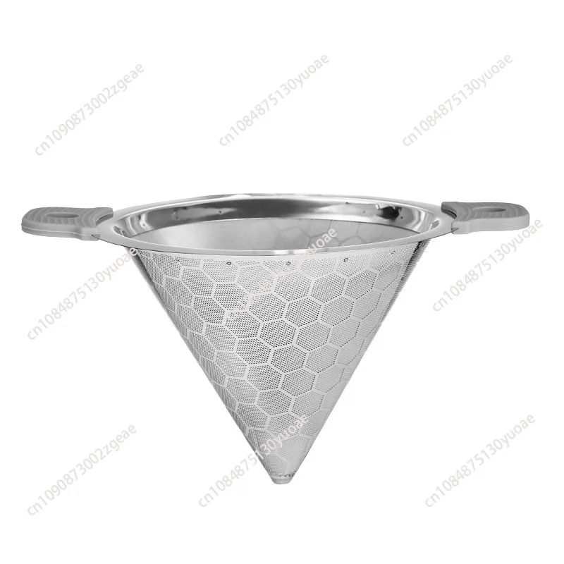 304 stainless steel binaural tea bucket,  ultra-fine filter, large cone-shaped tea mesh funnel for milk tea shop