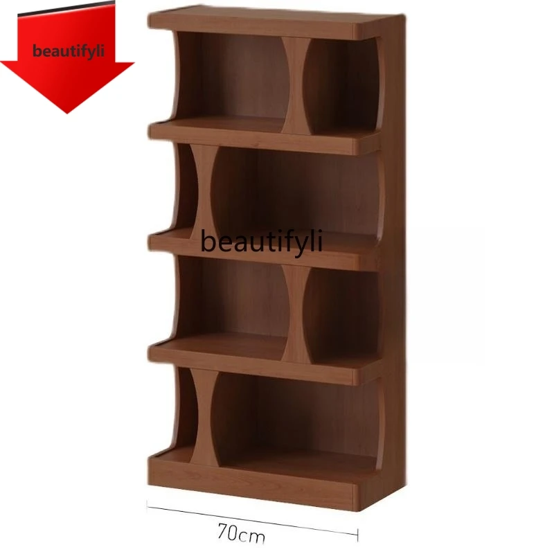 

Легкий роскошный ретро шкаф на крыльце из цельного дерева, простой шкаф-витрина, современный, для хранения в гостиной, книжный шкаф для учебы