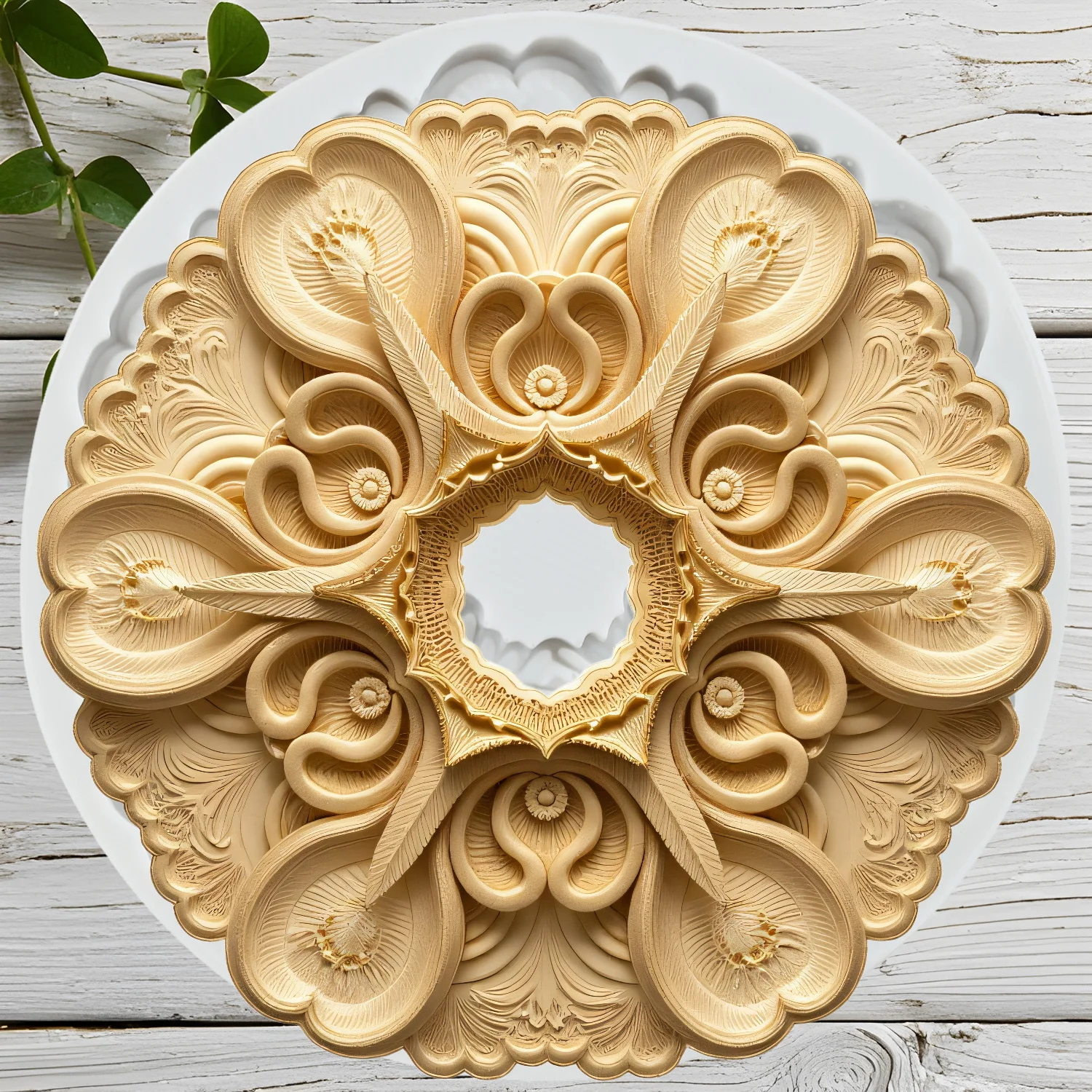 Baroque Style Silicone Mold Curlicues Scroll Lace Fondant Cake Decorating Tool Theme Cake Dessert Decorated Chocolate Candy Mold