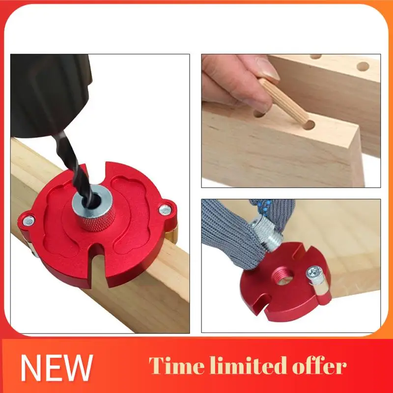 

Woodworking Dowel Jig Kit With 3-10Mm Bushing Woodworking Fast Wood Splicing Drill Guide Locator Self-Centering Scriber
