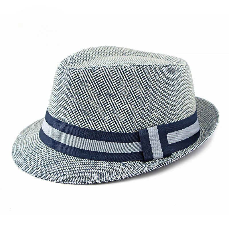 Middle-aged and Elderly Men\'s Top Hat Spring Summer Luxury Designer Sun Protection Beach Cap Grass Wedding Fedora Jazz Hat Party