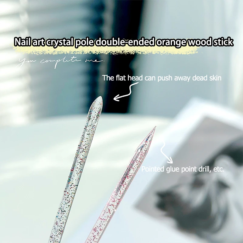 عصا أظافر بقضيب كريستالي ، أداة إزالة الغراء ، دفع بالدورات الممتازة ، فن تجميل الأظافر ، مثقاب تأشير ، 50 أو