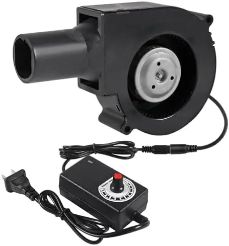 

Вентилятор для барбекю 12В с сетевым штекером и регулятором скорости – вентилятор типа «клетка для белок» для кемпинга, дровяных печей, угольных грилей