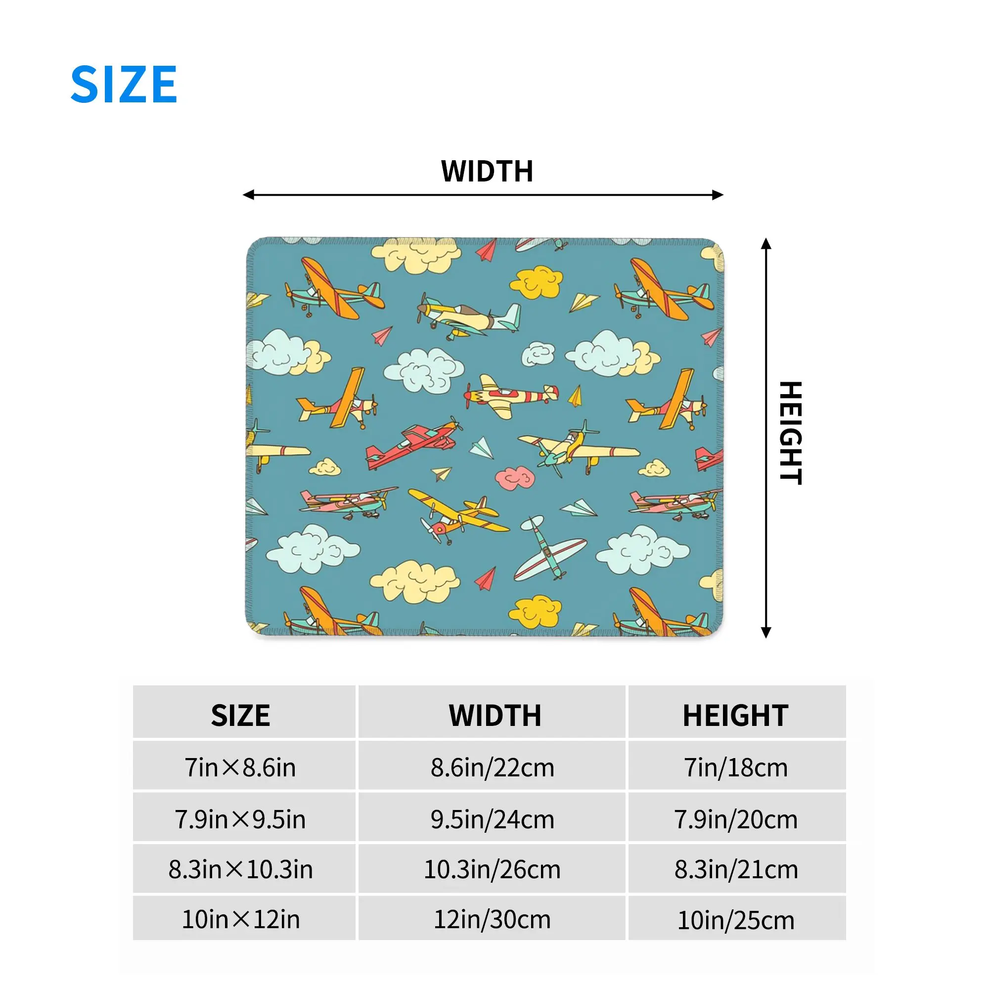 Nostalgic Airplanes Aviation Enthusiast  Mouse Pad Computer Keyboard Mouse Mat Gaming PC Laptop Desk Mat Accessories Table Mats
