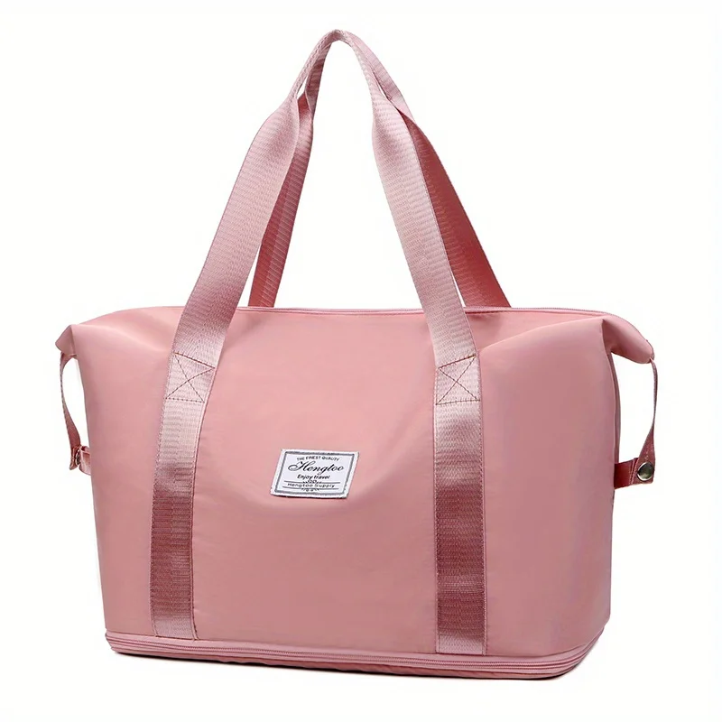 Große Damen-Reisetasche aus Nylon, Sport- und Reisetasche, leichte Handtasche, vielseitige Sporttasche im Casual-Stil – Detail 4